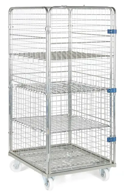 KLEC 4/3, 4-boký, 3x police, klecový vozík 1640x720x810 mm, galvanická ocel